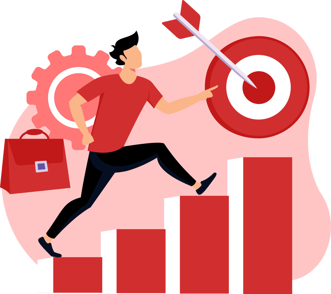 Illustration of goal setting and progress